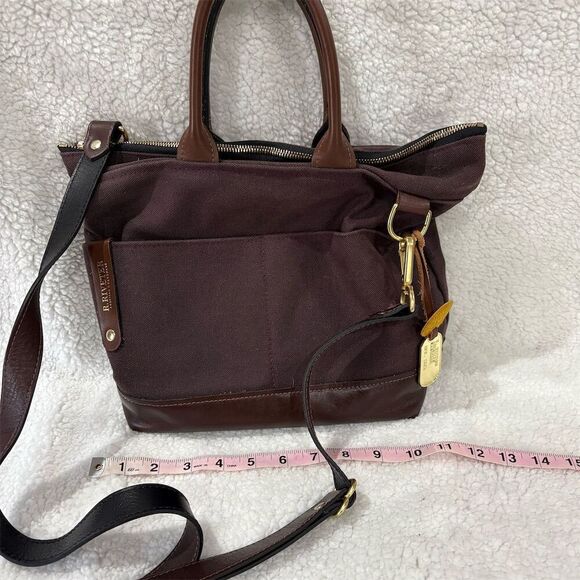 R. Riveter Handbags - R. Riveter Dark Brown Leather Shoulder Bag Medium Striped Unisex Adults